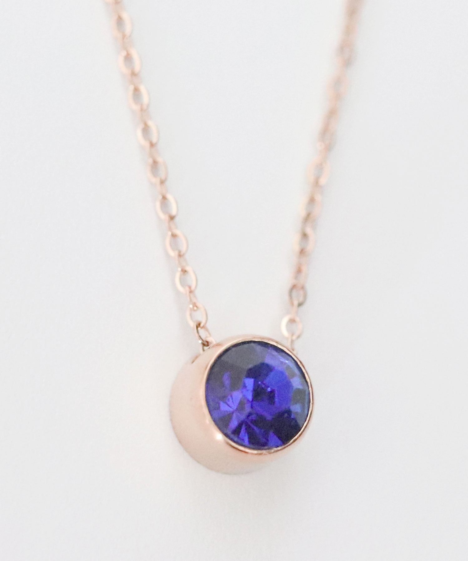Florge Florge金屬過敏誕生石頂部不銹鋼短項鍊June Alexandrite