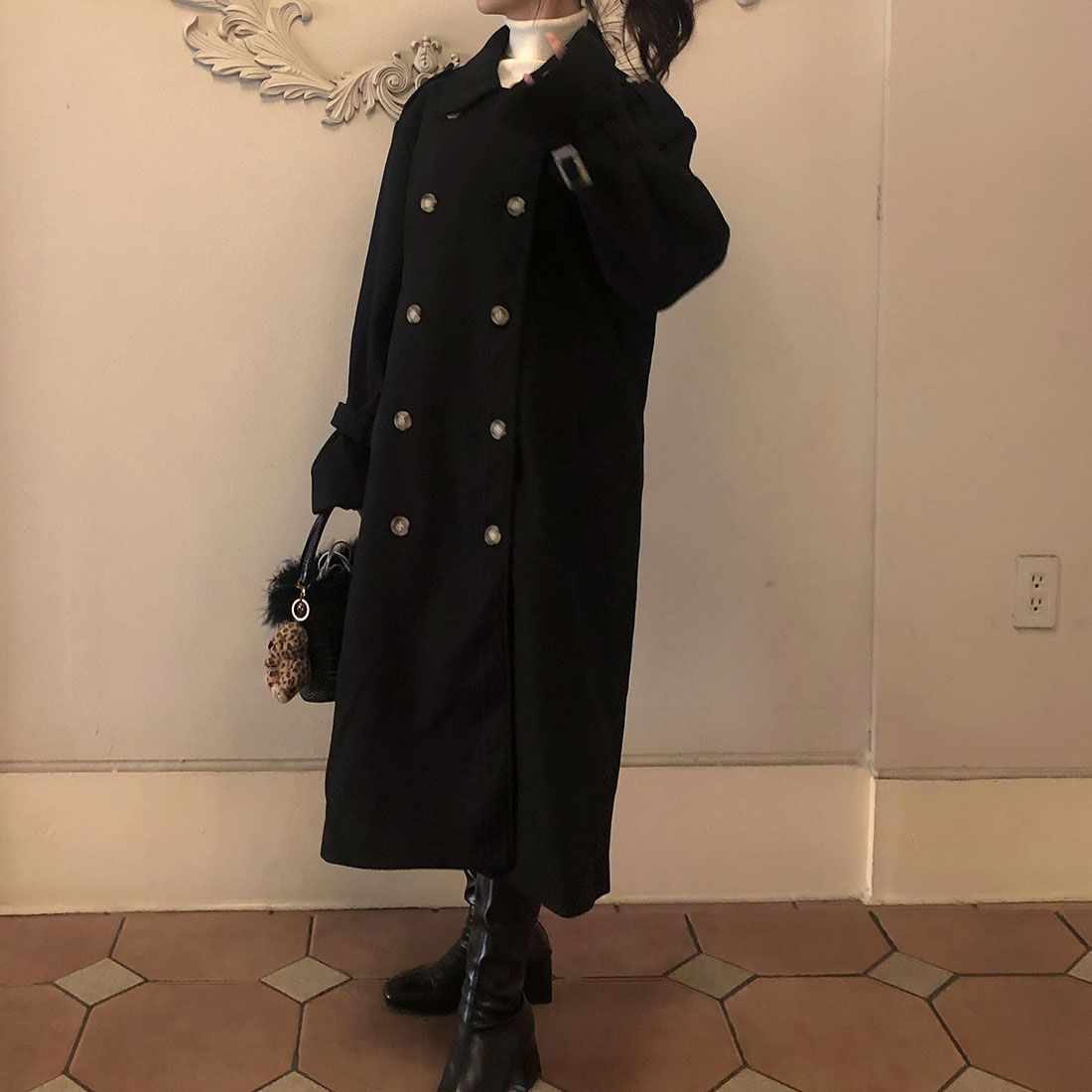 ジュノア JUNOAH ボリュームスリーブロングコート
