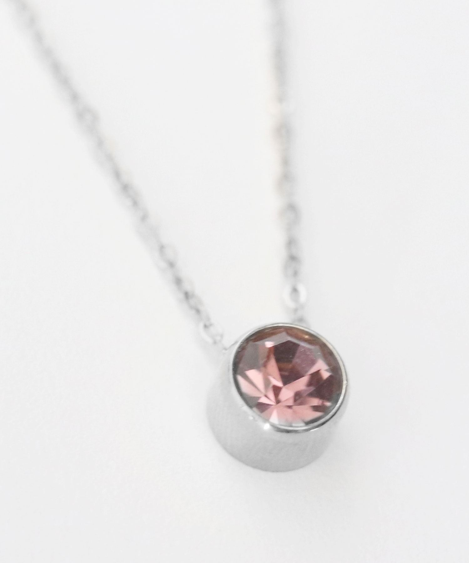 Florge Florge金屬過敏誕生石頂部不銹鋼短項鍊June Alexandrite