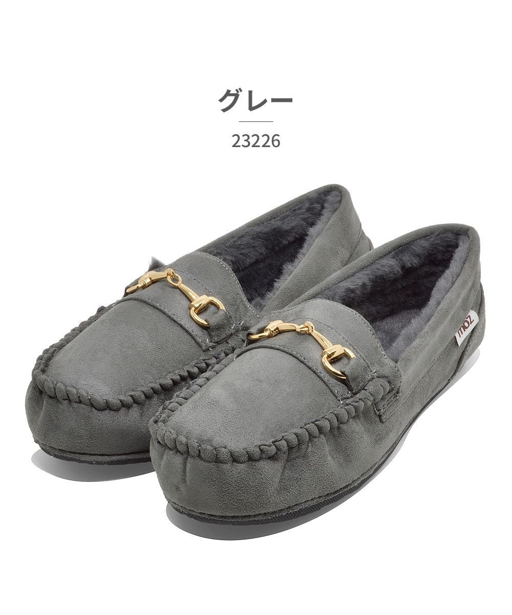 モズ moz レディース シューズ モカシン 23226,グレー
