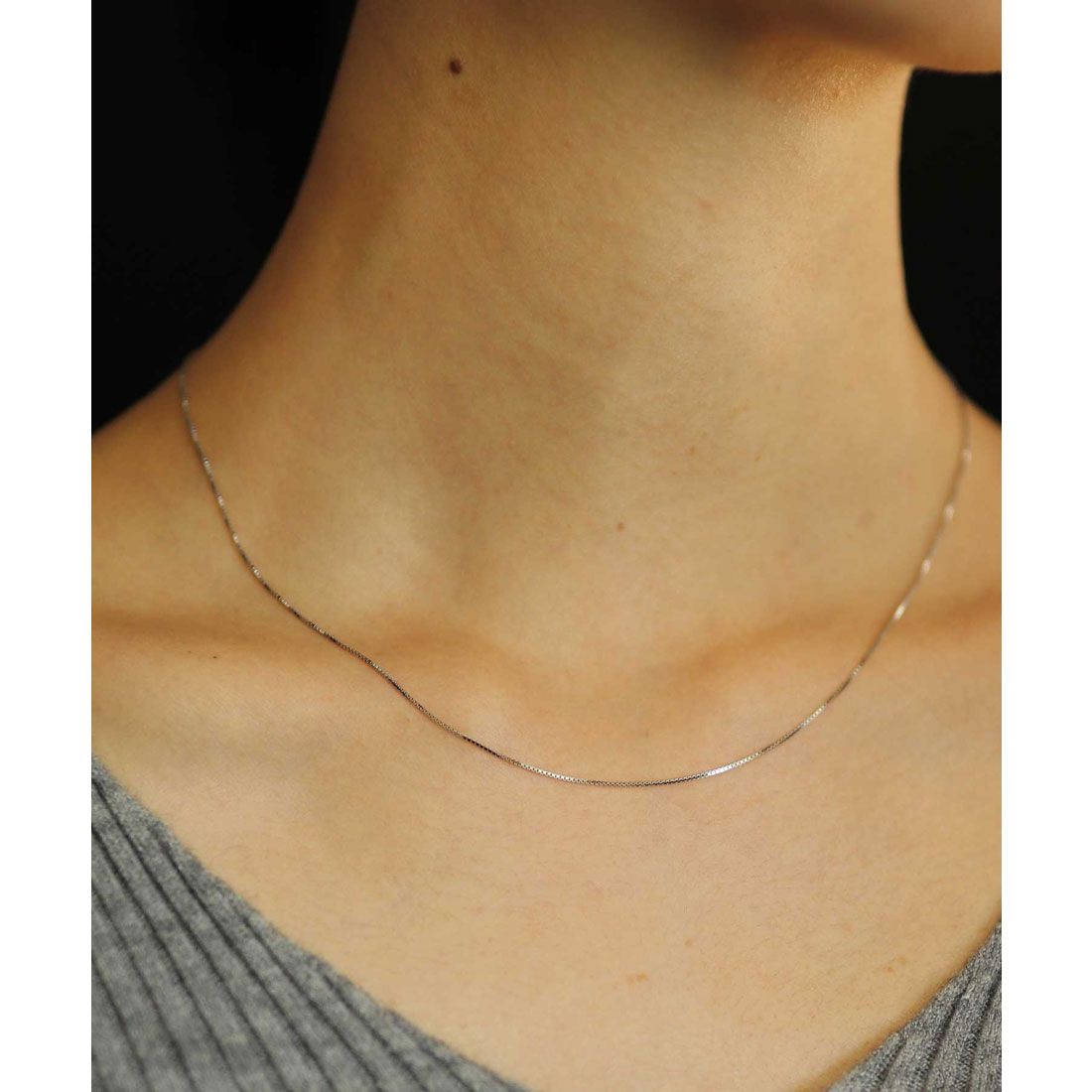 フロージュ florge 【silver925】ベネチアンチェーンシンプルショートネックレス/チョーカー,シルバー