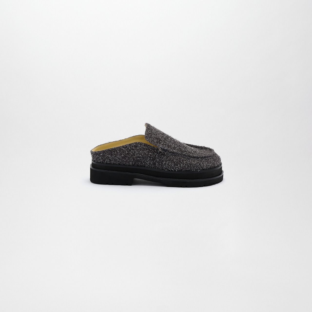 CUCRE LEATHER MULES,GRAY SUEDE