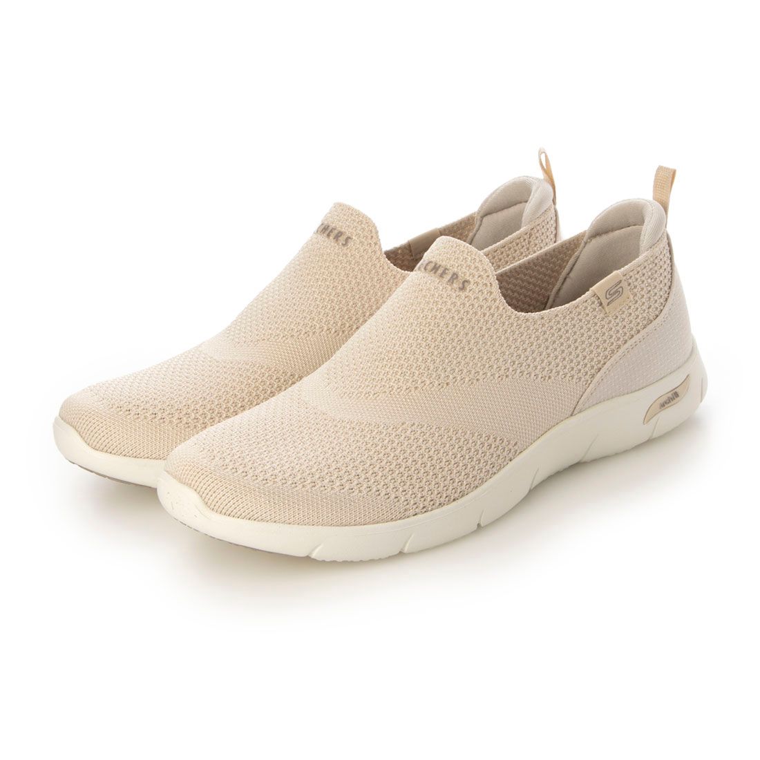 スケッチャーズ SKECHERS レディース スニーカー スリッポン ARCH FIT REFINE-IRIS 104545,ベージュ