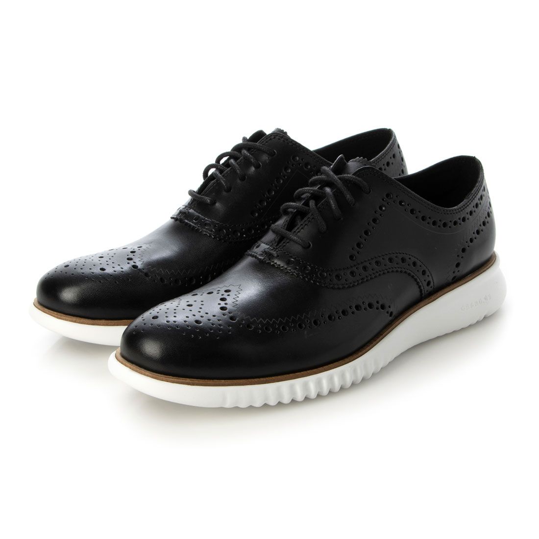 コール ハーン COLE HAAN 2.ゼログランド ウィング オックスフォード mens,ブラックレザー/オプティックホワイト