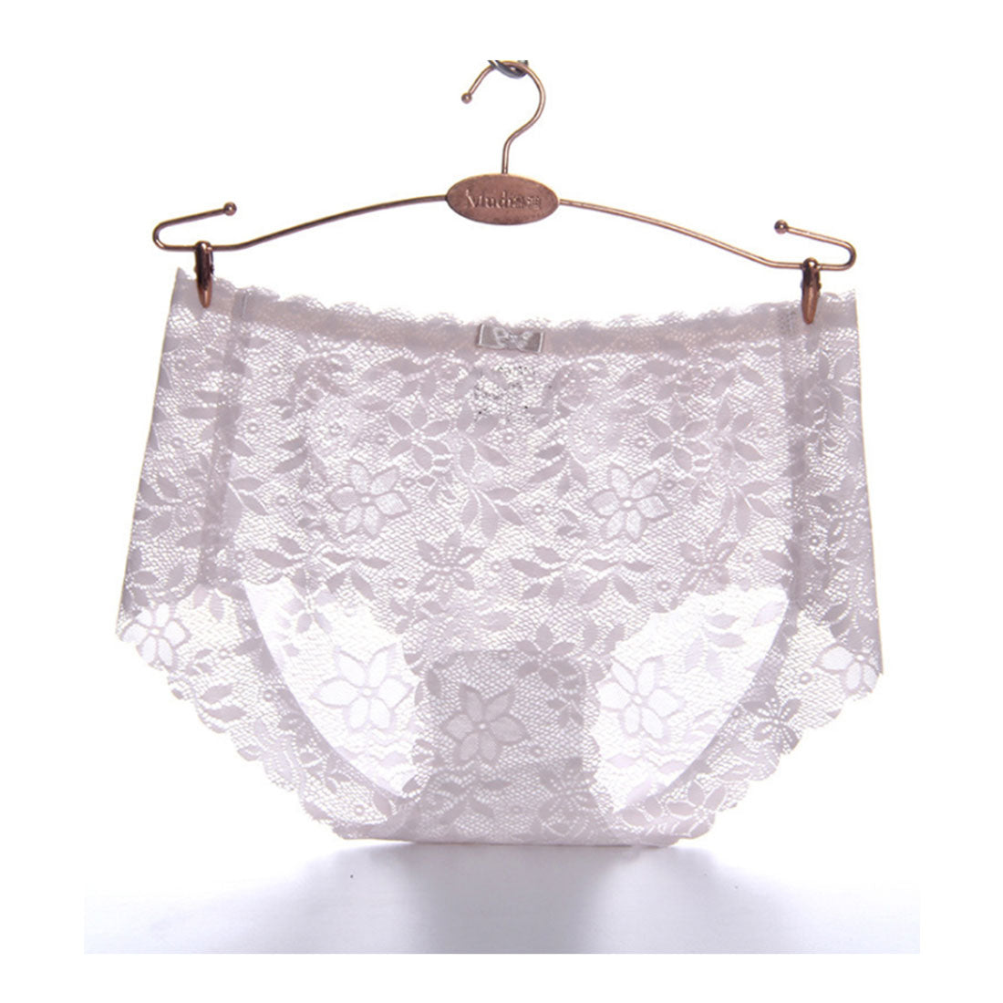 レースレディース Lace Ladies リボン付き総レースヒップハングショーツ【返品不可商品】 （グレージュ） グレージュ