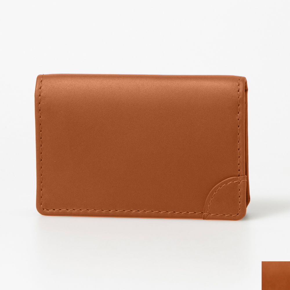 ラフィネ Raffine オイルレザービジネスカードケース,BROWN