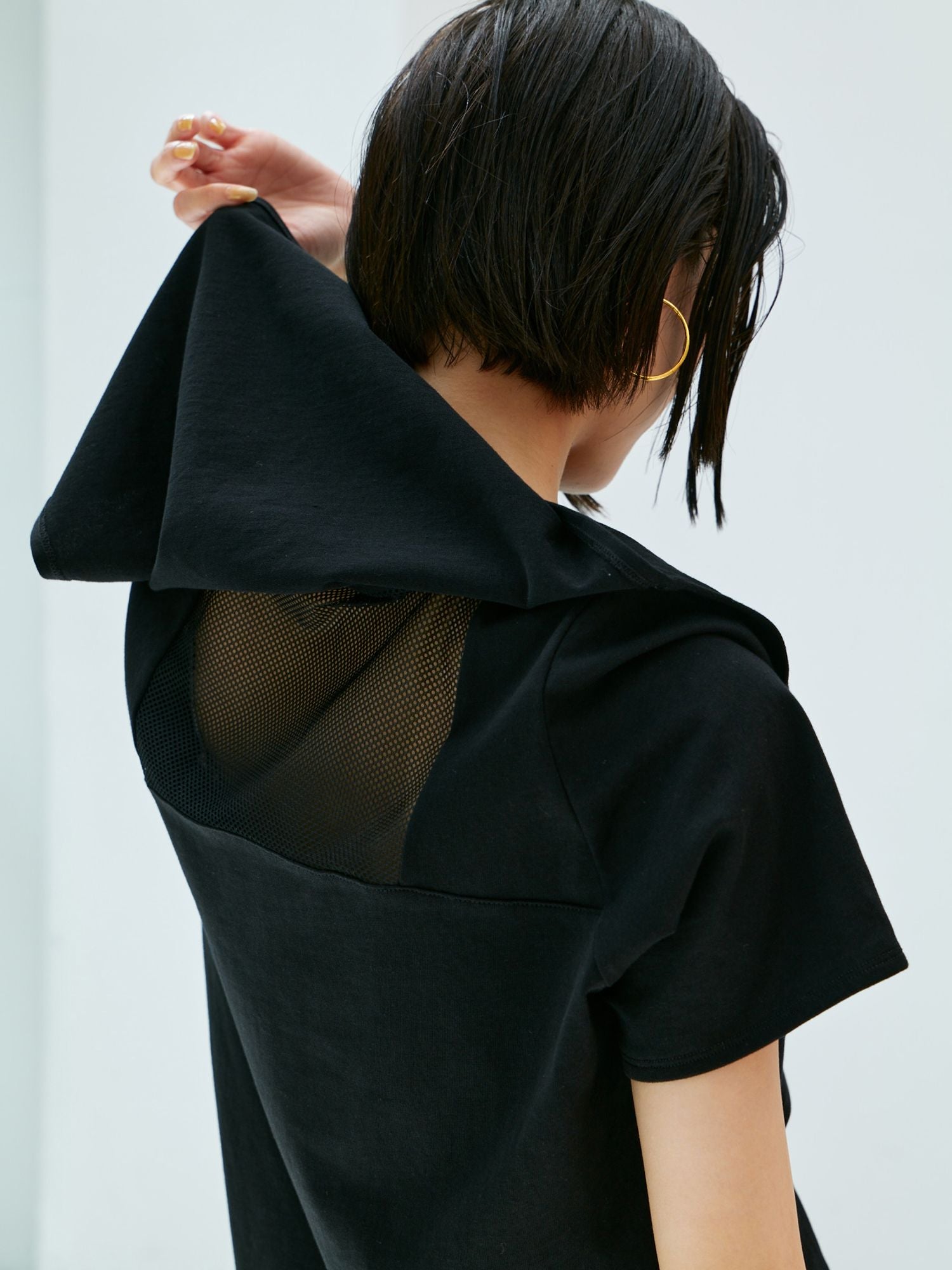 ブラウンアンドストリート Brown&Street ベンチレーションTシャツ,ブラック