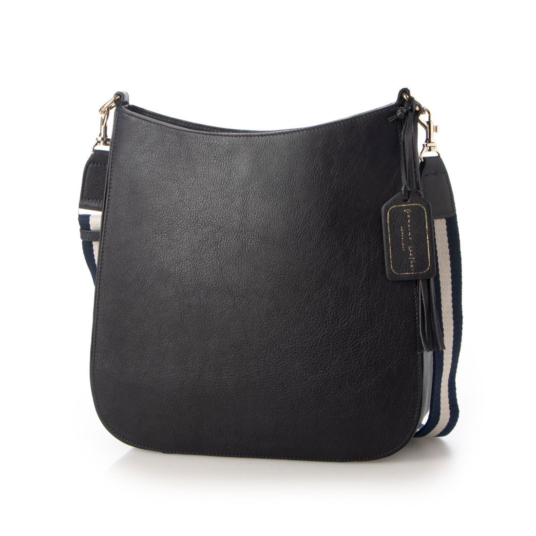 レザーラボラトリー Leather Laboratory 本革 レディース ショルダーバッグ 青と白のストラップ,DARK NAVY