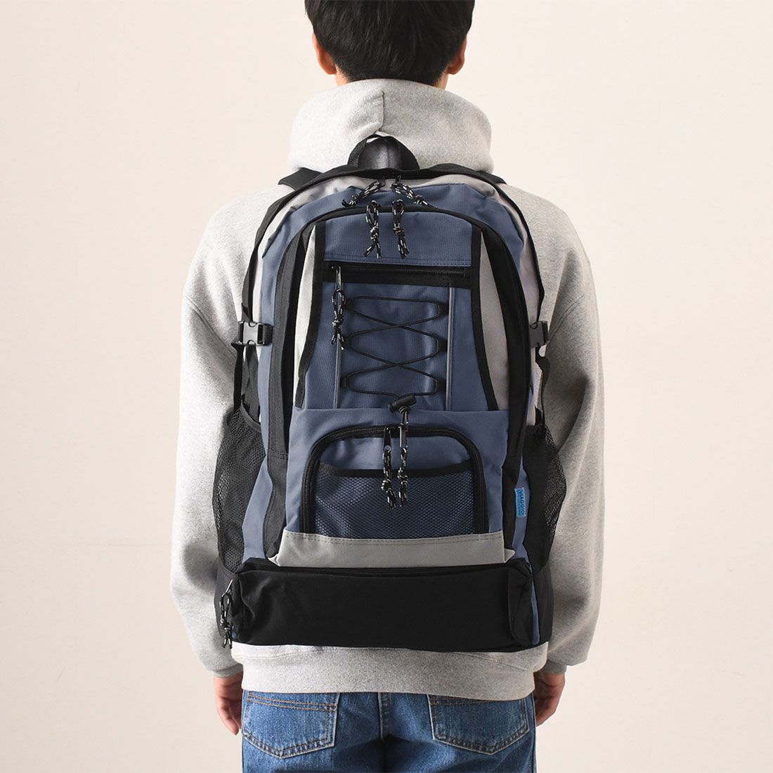 リアルスタイル REAL STYLE リュック パックパック 大容量 30L 大きめ A3 防災 バッグ 災害 避難 持ち出し 非常 地震 軽い メンズ レディース 備え 単品,ネイビー