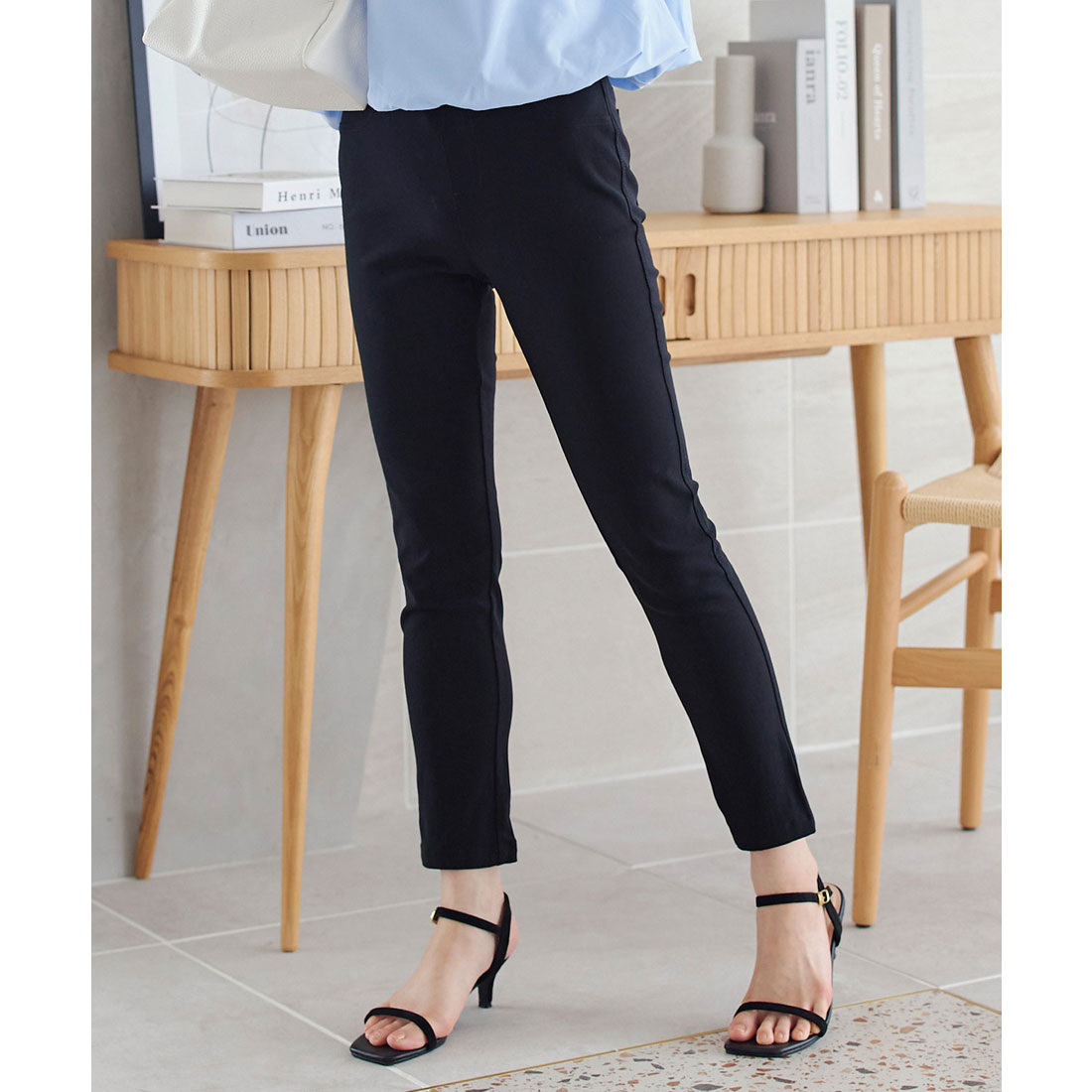 コウベレタス KOBE LETTUCE 選べるサイズ ストレッチゆるスキニーパンツ [M239A] （ブラック） ブラック