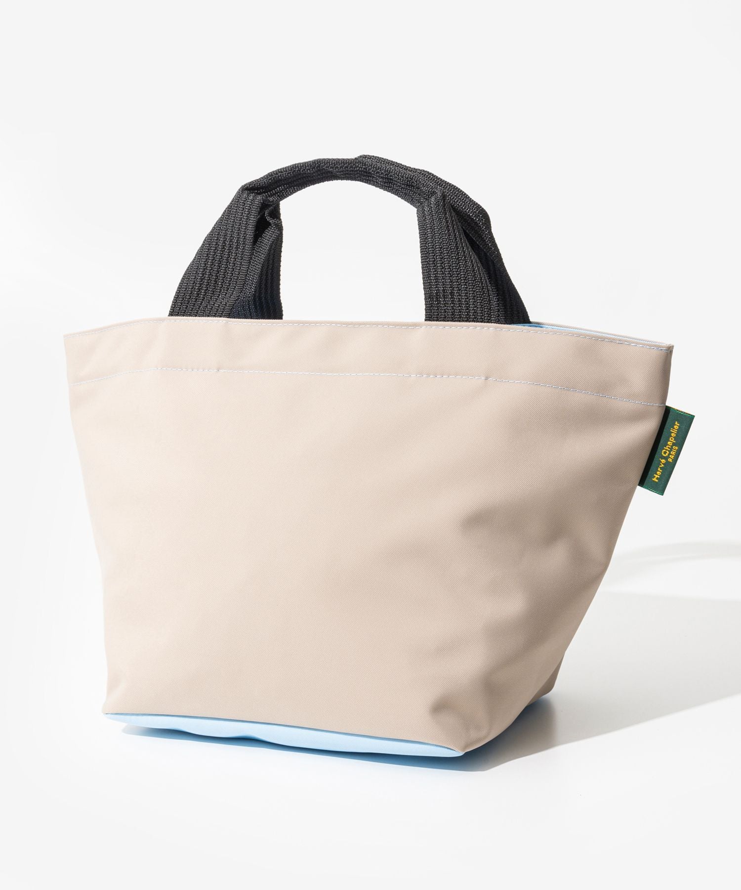 エルベシャプリエ Herve Chapelier 1027N トートバッグ レディース バッグ ミディアム スクエアベース Mサイズ,ナクレ×ブルーエ