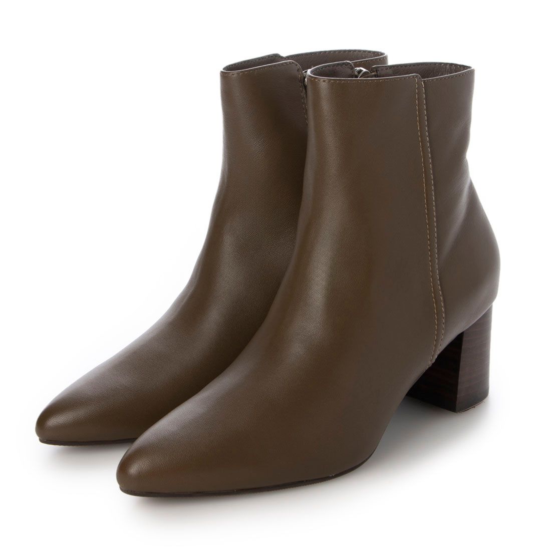 RANDA [A de Vivre] [Genuine Leather] Pointed Toe Leather Short Boots