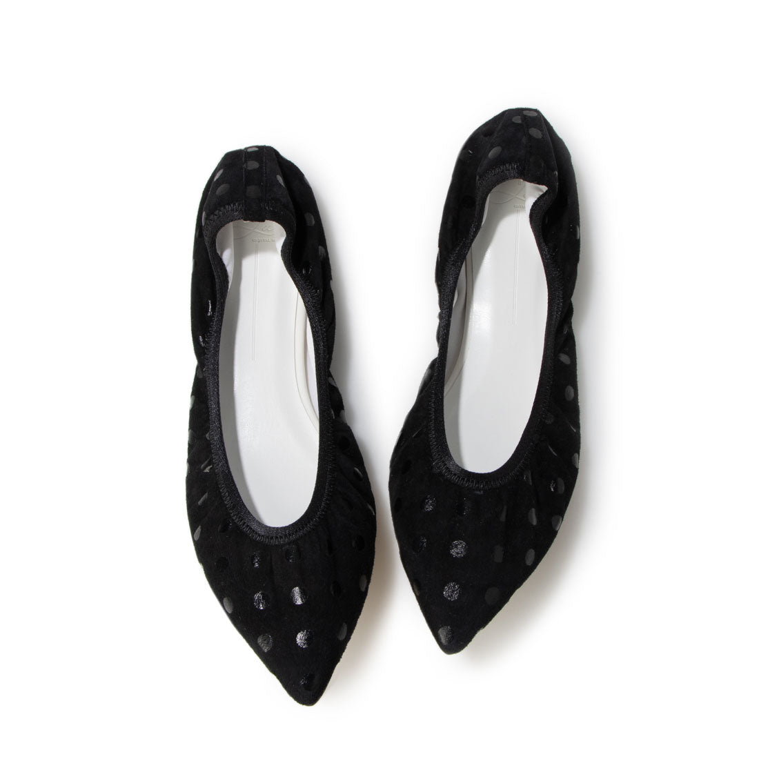 ルース Luz リボン付きポインテッドバレエシューズ （ドットBLK） ドットBLK