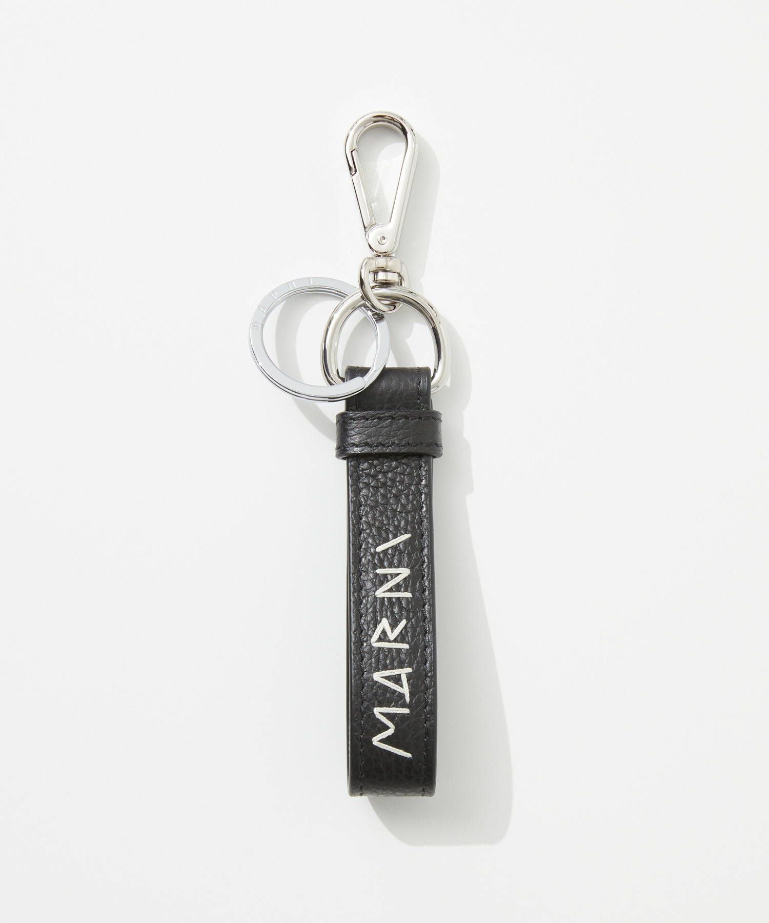 マルニ MARNI PCMO0030A0 P6533 キーホルダー KEY HOLDER レディース キーリング スマートキー ストラップ  バッグチャーム,ブラック