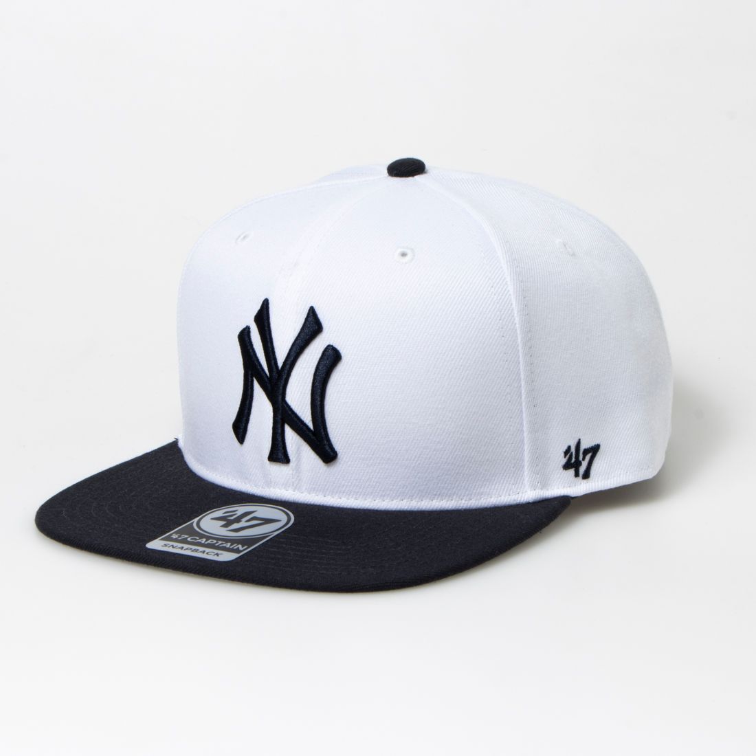 フォーティーセブン 47 キャプテン シュアショット キャップ フラットバイザー 帽子 スナップバック 47 CAPTAIN SURE SHOT,ヤンキース/ホワイト×ネイビー