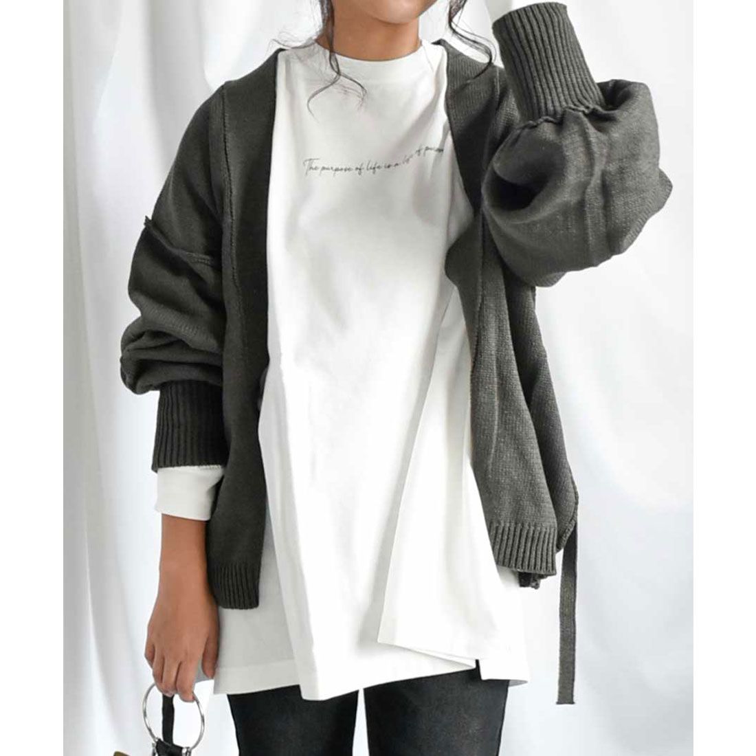 アルゴトウキョウ ARGO TOKYO 自宅で洗えるニットARG knit Cardigan 25010 ARGニットカーデイガン,ブラック