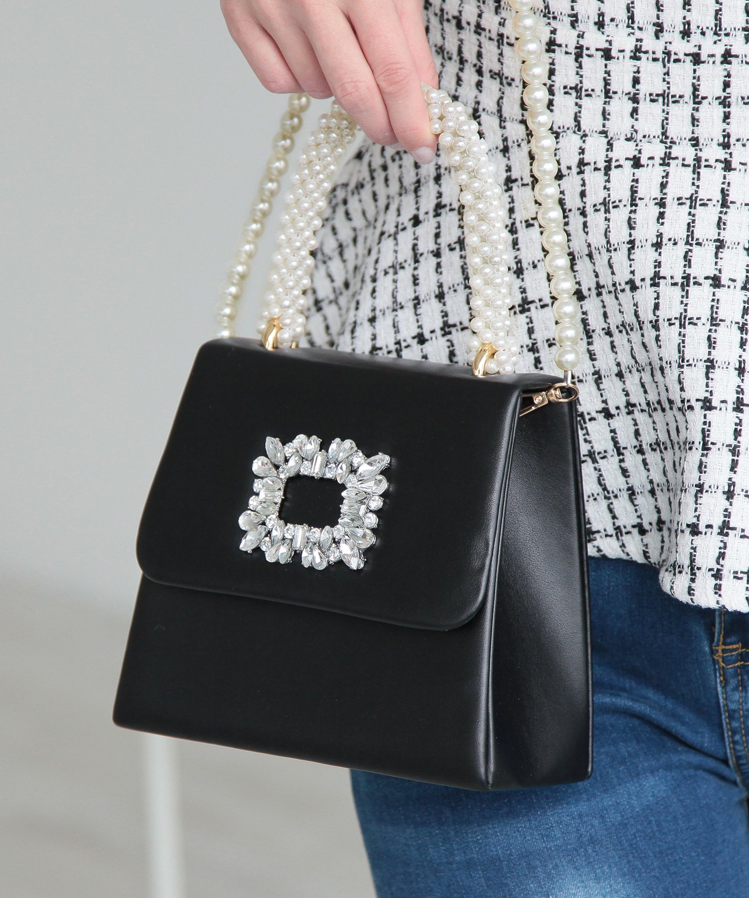 ジュリアブティック JULIA BOUTIQUE 2wayビジュー付きバッグ 24103 （Black） ブラック