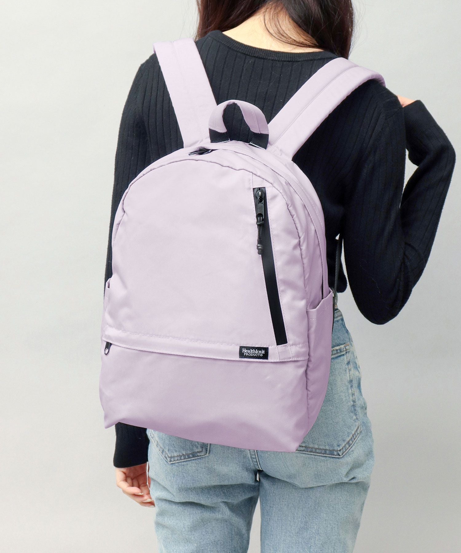 ヘルスニットプロダクト Healthknit Product 撥水ナイロン 11ポケット ミニリュック / バックパック / マザーズバッグ / 小さ,ライトパープル