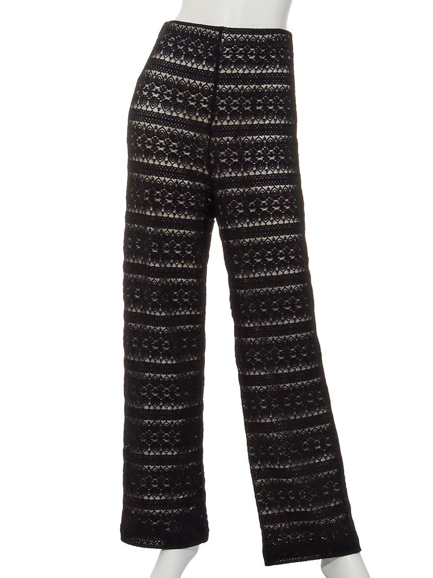 ピッツオ ビアンコ Pizzo Bianco レースパンツ,ブラック