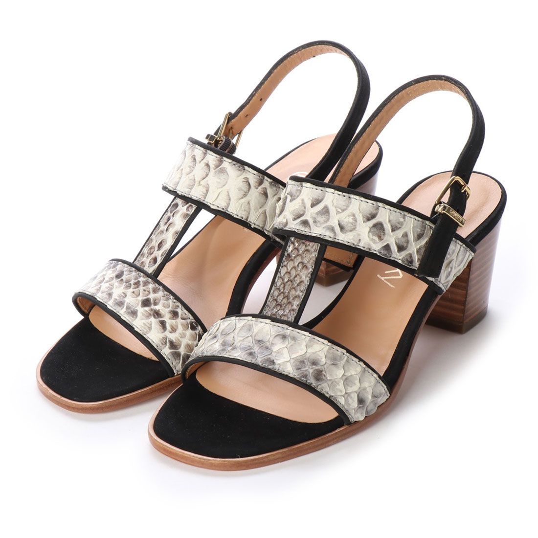 ヨーロッパコンフォートシューズ EU Comfort Shoes looky  チャンキーヒールサンダル,ホワイト