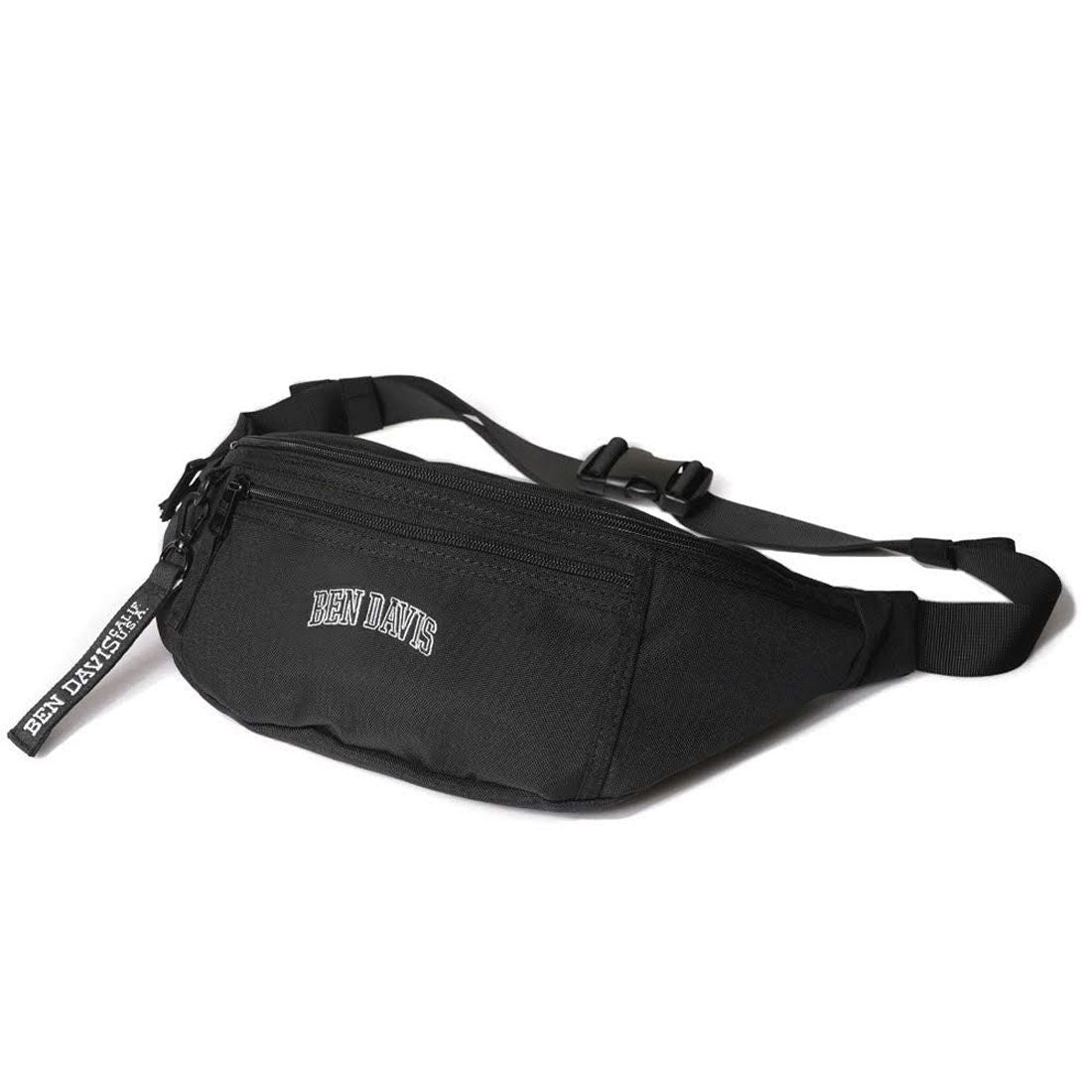 ベンデイビス BEN DAVIS BDW-9274 ロゴテープウエストバッグ大,CL.BLACK/WHITE