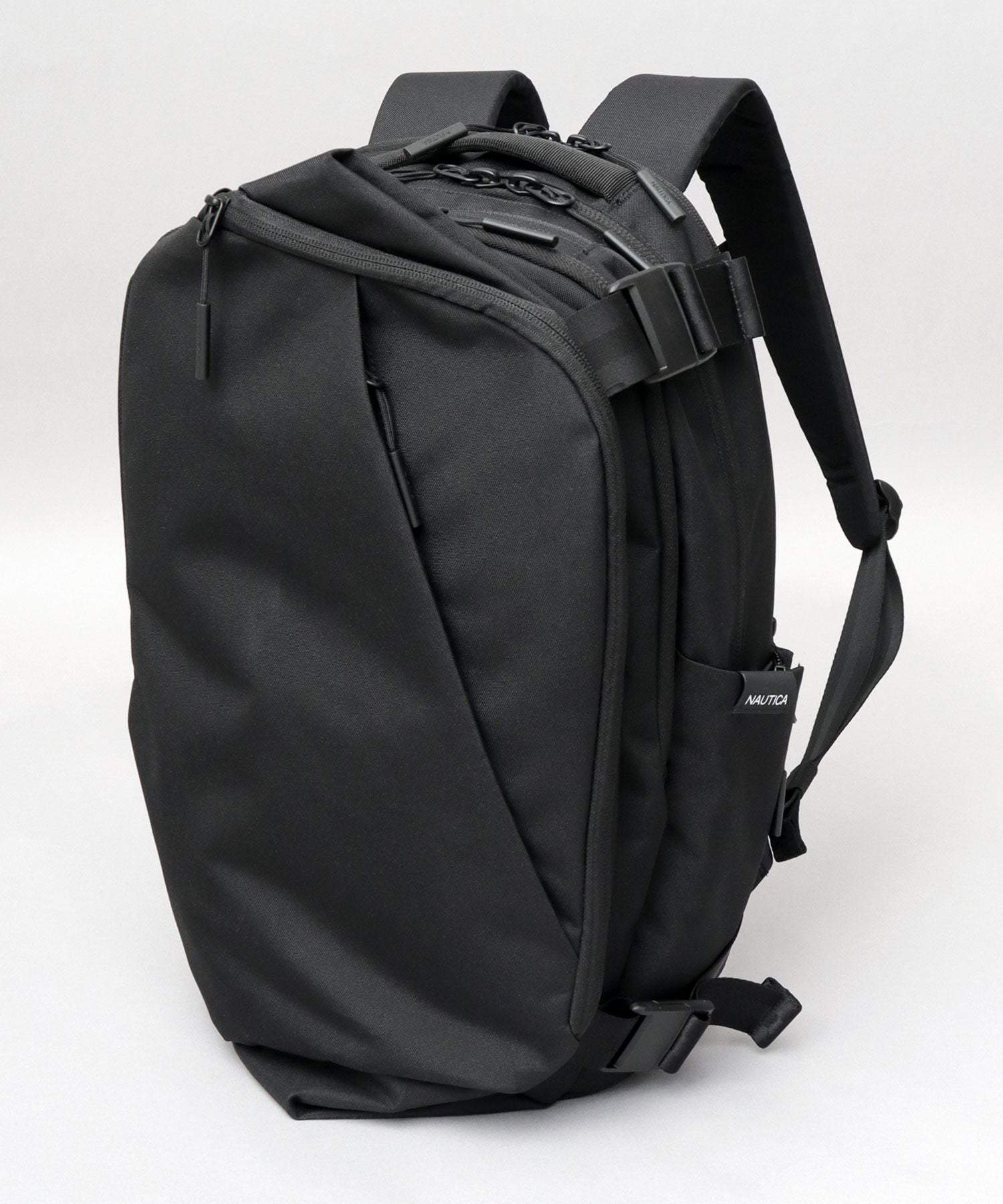 NAUTICA ブラック リュック NAUTICA Backpack Business Backpack Men's Black Simple Water-Repellent