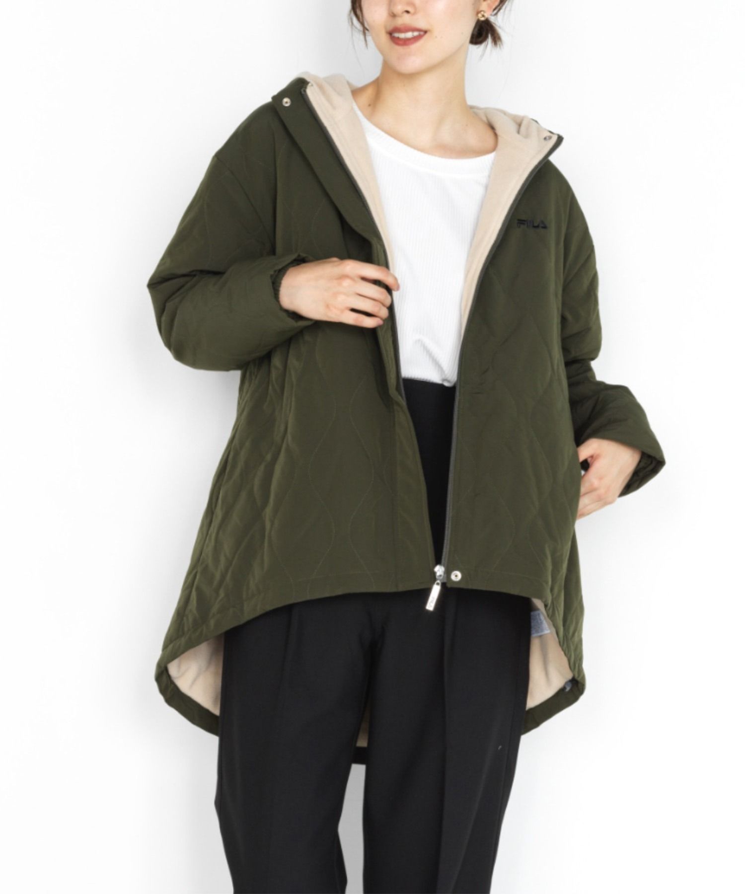 フィラ FILA ＜FILA＞裏ボアフリースキルトコート
