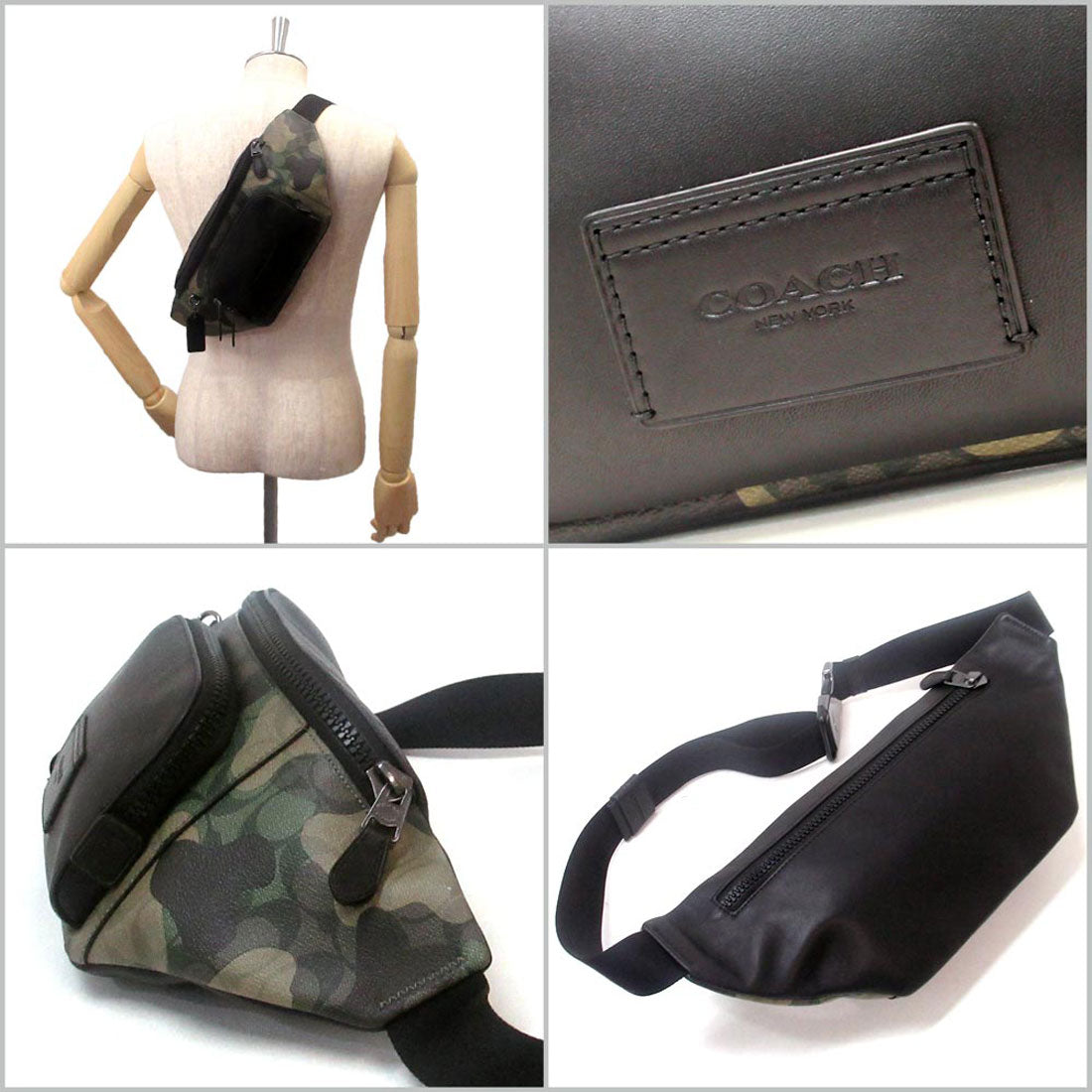 コーチ COACH コーチ バッグ メンズ COACH アウトレット シグネチャー トラック ベルト バッグ ボディバッグ ショルダーバッグ CM184 QBGRU （グリーンマルチ） グリーンマルチ