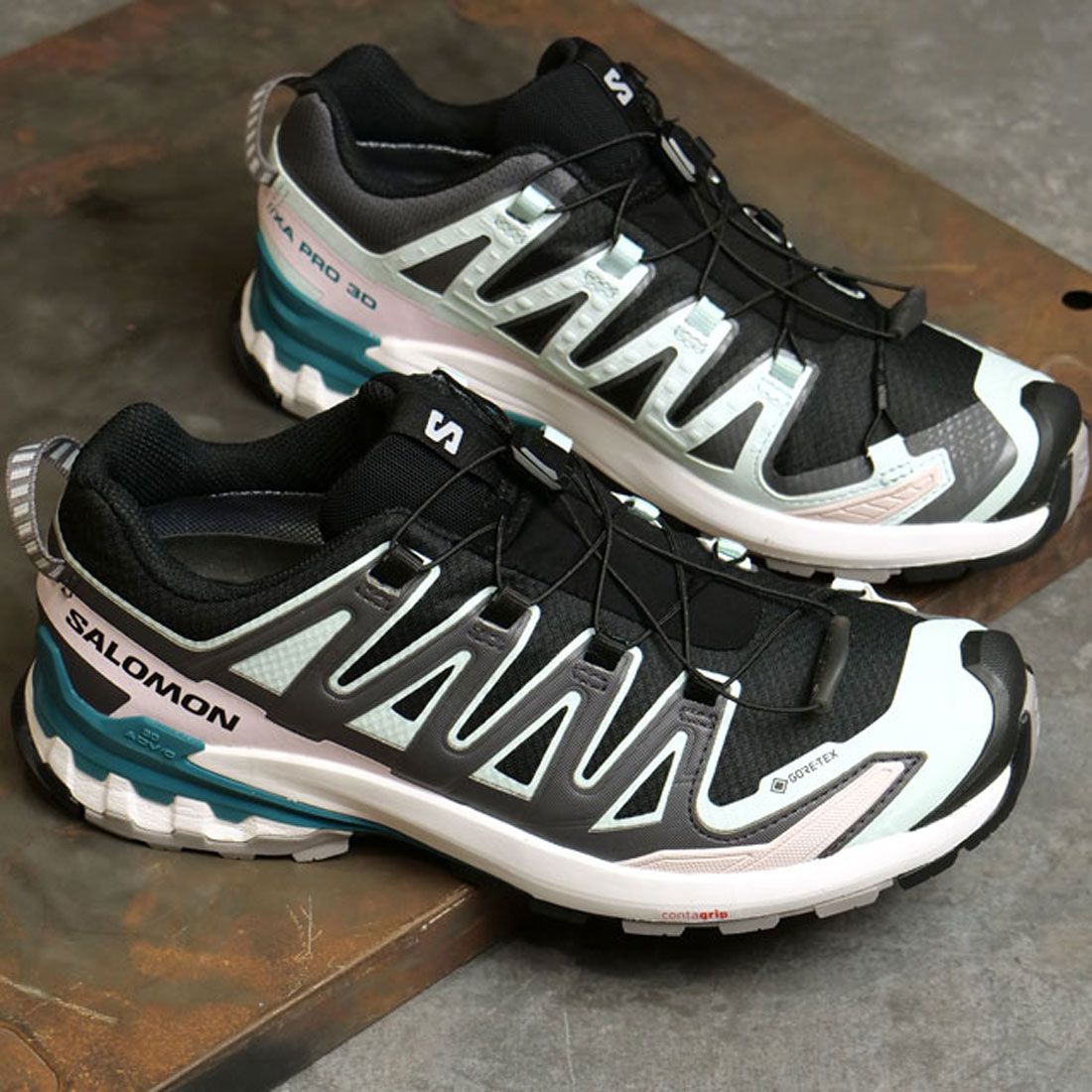 サロモン SALOMON XA PRO 3D V9 GTX W Black/Bleached-Aqua/Harbor-Blue [L47119100]