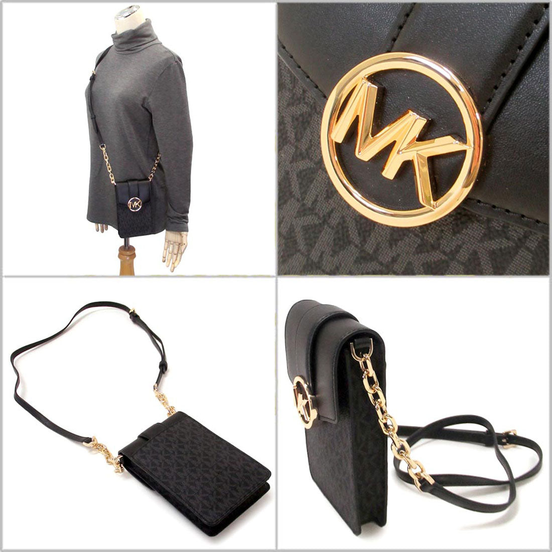 マイケルコース MICHAEL KORS MICHAEL KORS マイケルコース アウトレット スマホショルダー  ショルダーバッグ  ポシェット  35S2GNMC5B （ブラック） ブラック