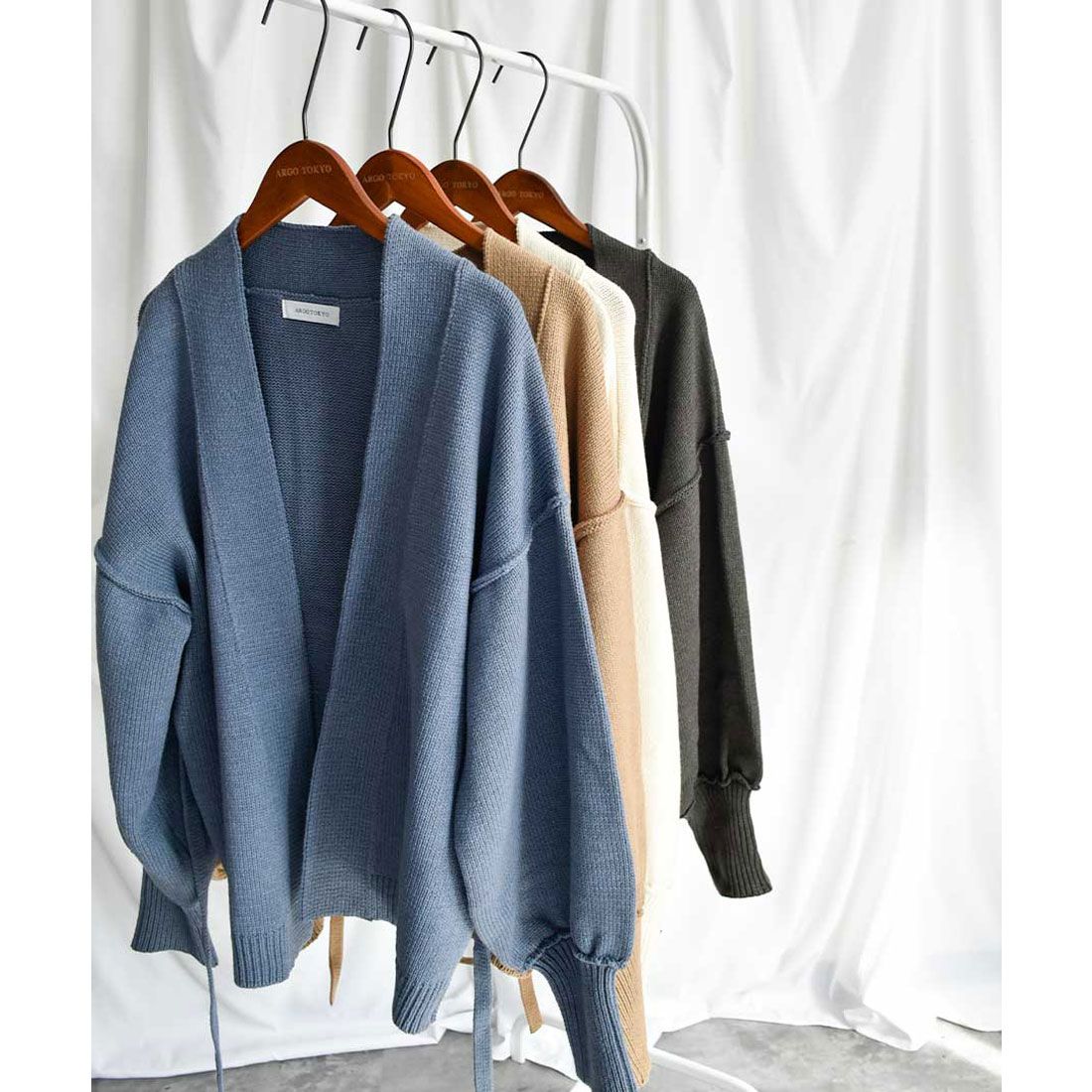 アルゴトウキョウ ARGO TOKYO 自宅で洗えるニットARG knit Cardigan 25010 ARGニットカーデイガン