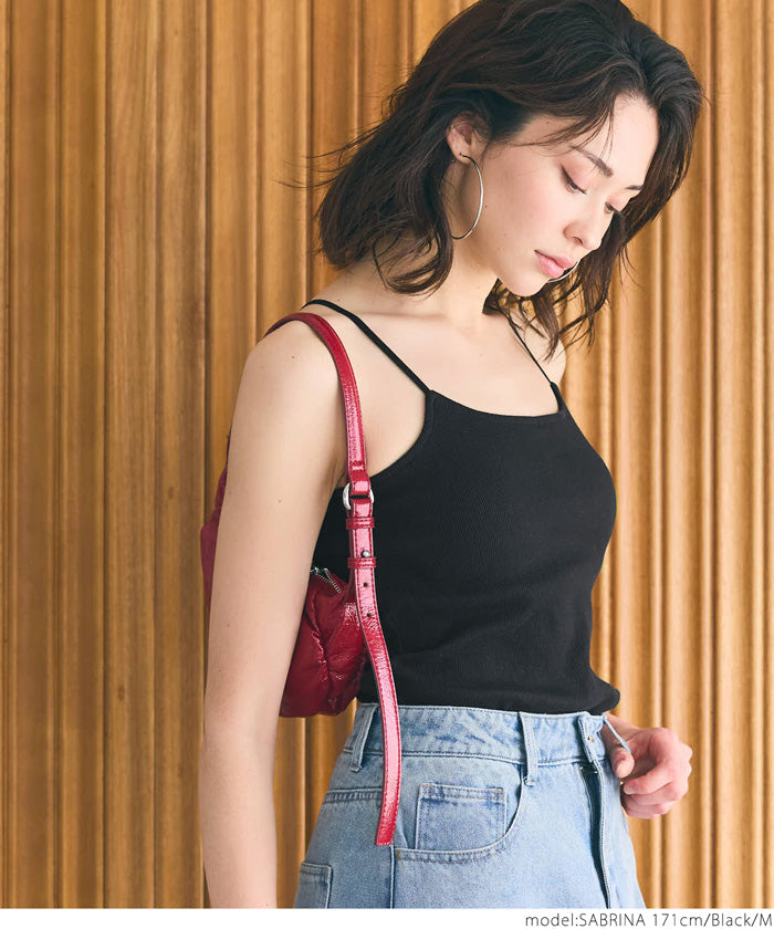 コカ coca OUT BRA バックラインキャミソール （Black） Black