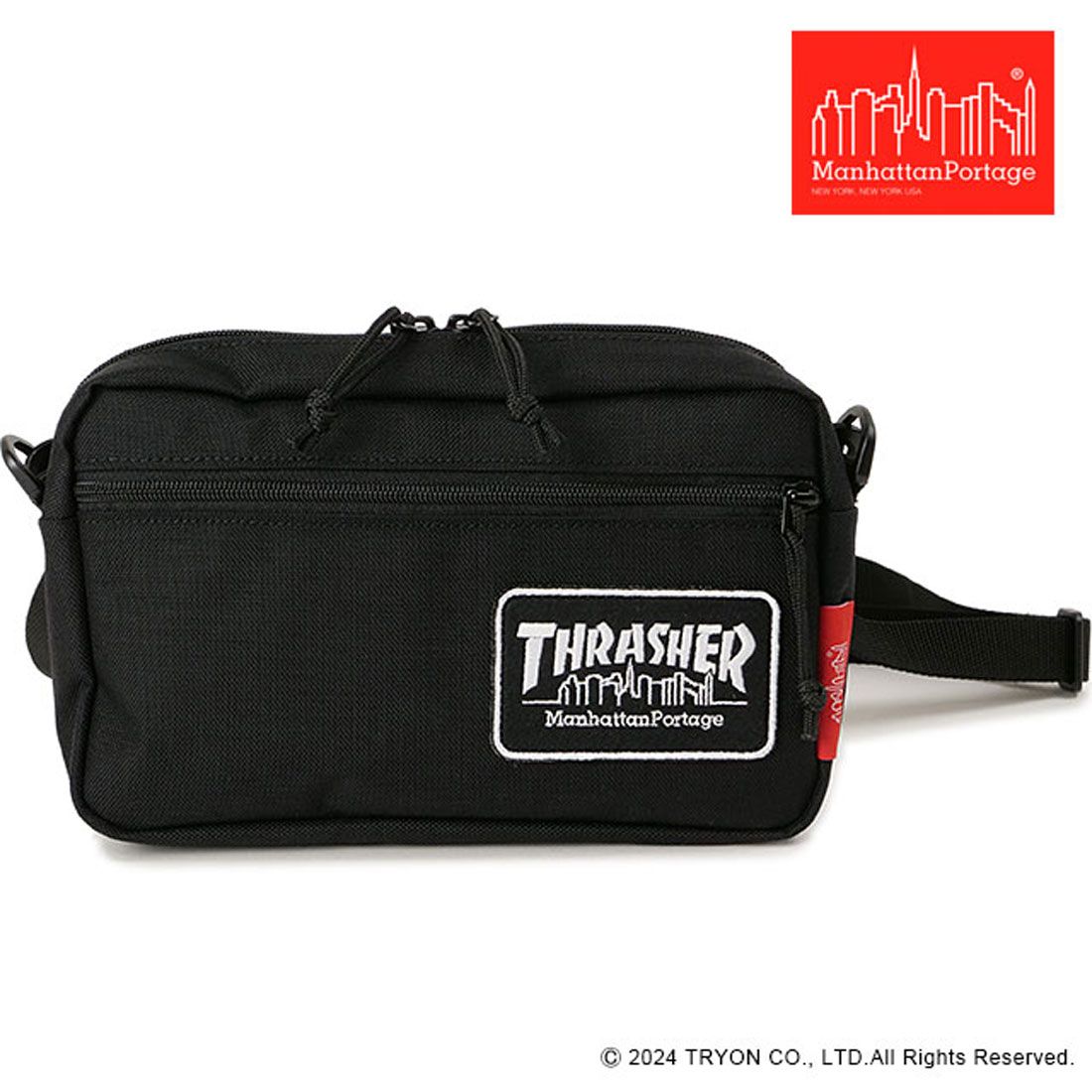 マンハッタンポーテージ Manhattan Portage Jogger Bag Embroidered Patch THRASHER Black [MP1404LEPTHRASHER FW24]