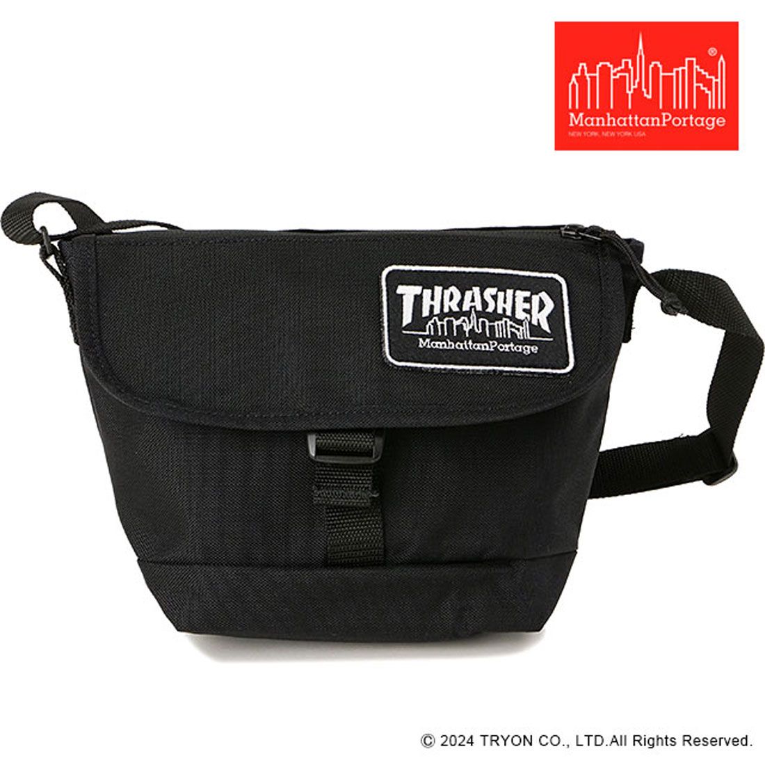 マンハッタンポーテージ Manhattan Portage Nylon Messenger Bag THRASHER Black [MP1603FZPEPTHRASHER FW24]