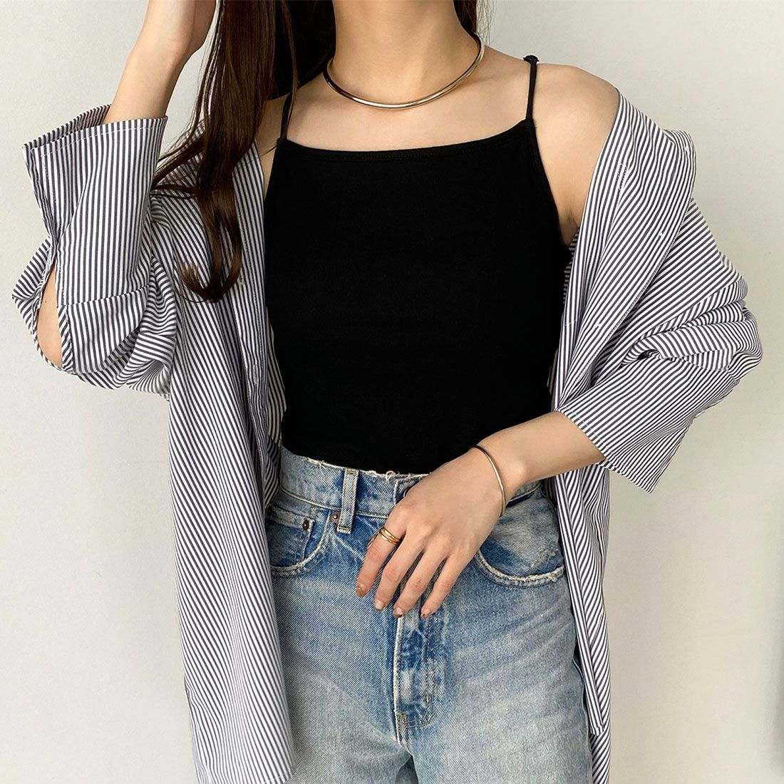 カラウティア callautia callautia 【取り外し可能カップ付き】バックデザインキャミソール