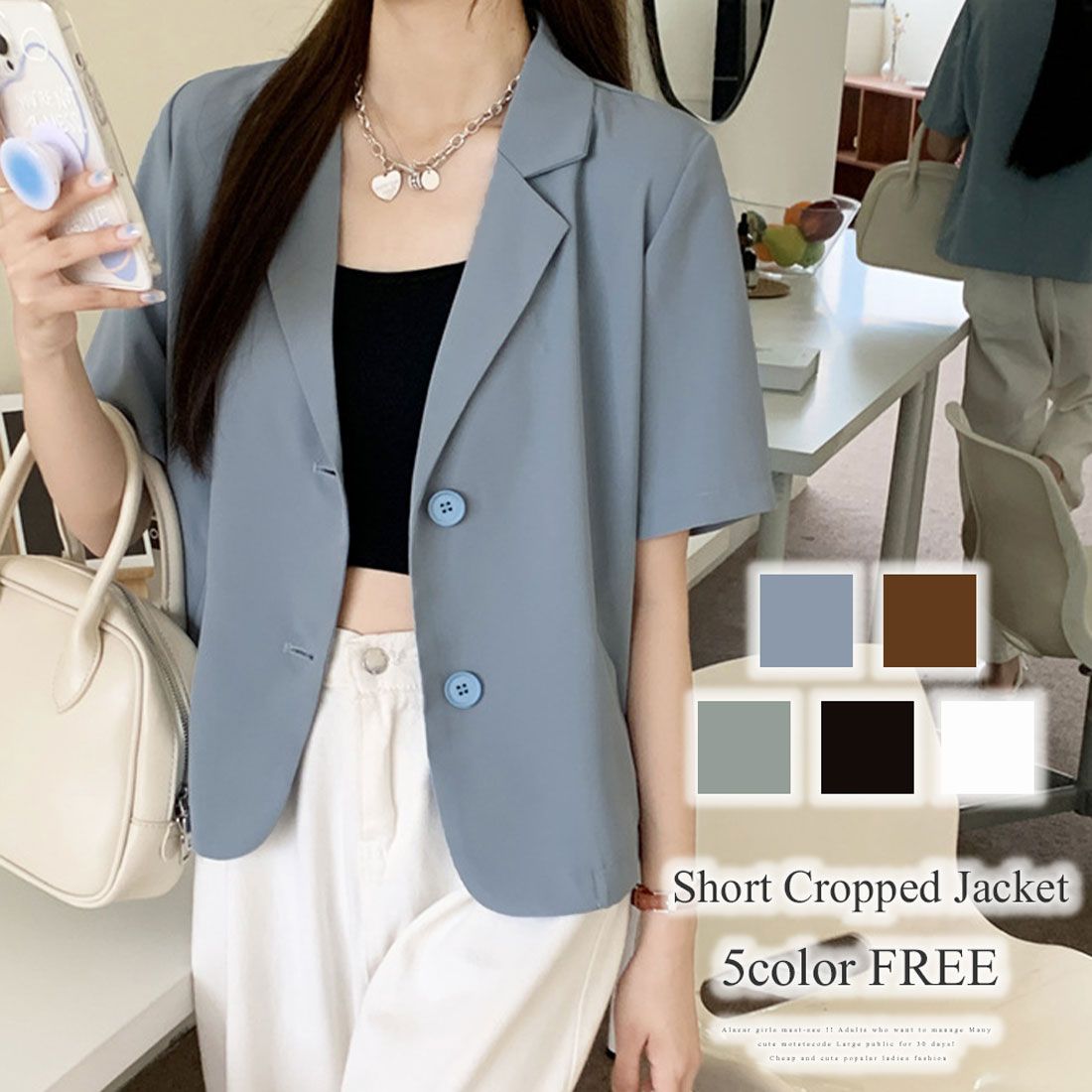 アミュレット Amulet ショートクロップドジャケット