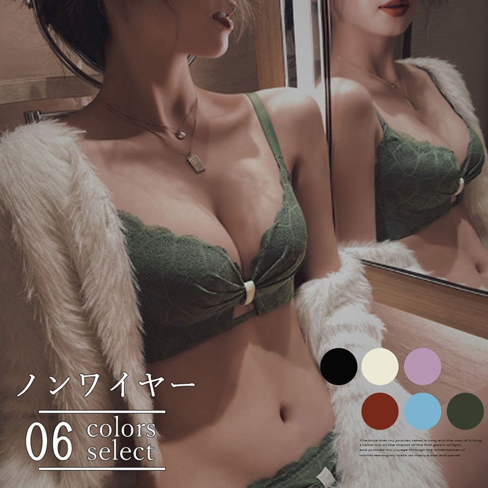 花柄レースブラショーツセット セクシー