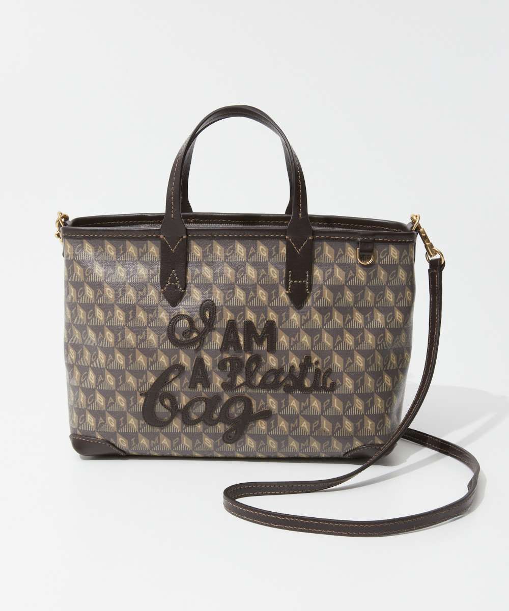 アニヤハインドマーチ Anya Hindmarch 5050925 194891 トートバッグ I am a Plastic Bag Tote XS レディース モチーフ クロスボディ XSサイズ レザー ショルダーバッグ 2way