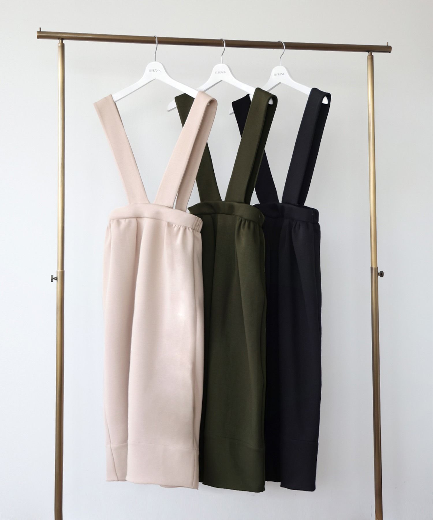 エルフランク ELFRANK サスペンダー付きハイウエストロングスカート