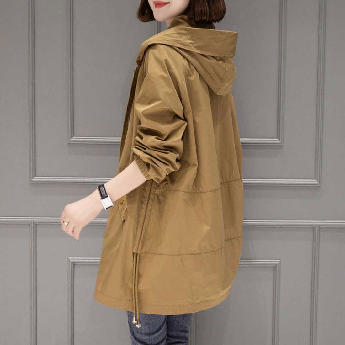 アミュレット Amulet マウンテンパーカー レディース アウター 春 秋 秋服 冬服 無地 フード 10代 20代 30代 体型カバー カジュアル ポケット 長袖