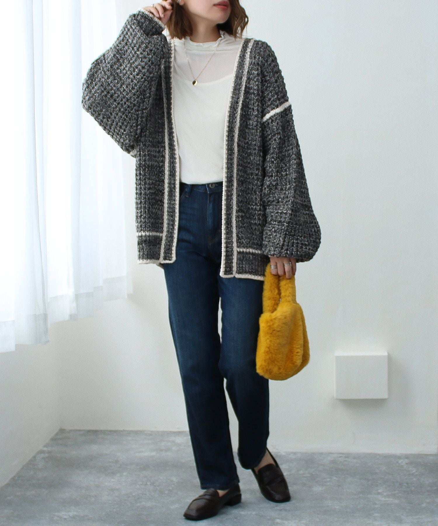ソーシャルガール SocialGIRL ミックスニットカーディガン