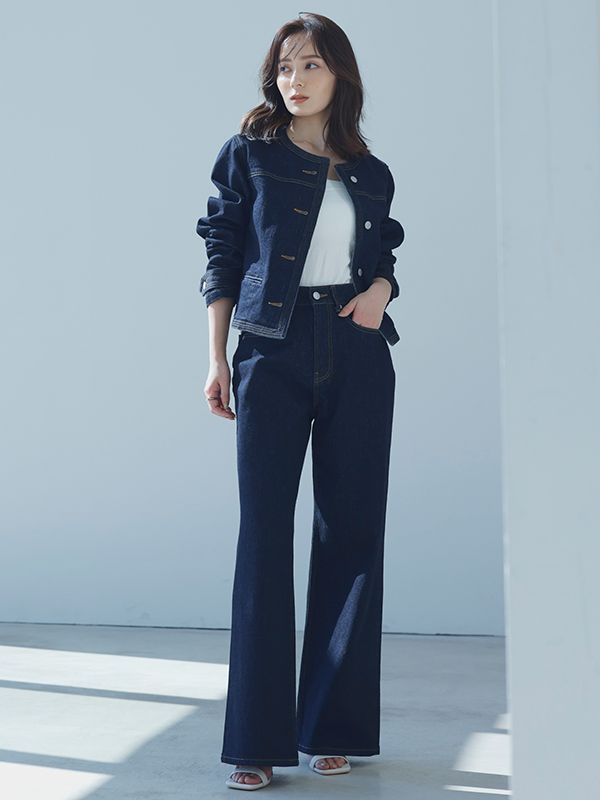 アニュアンス anuans Wide leg denim