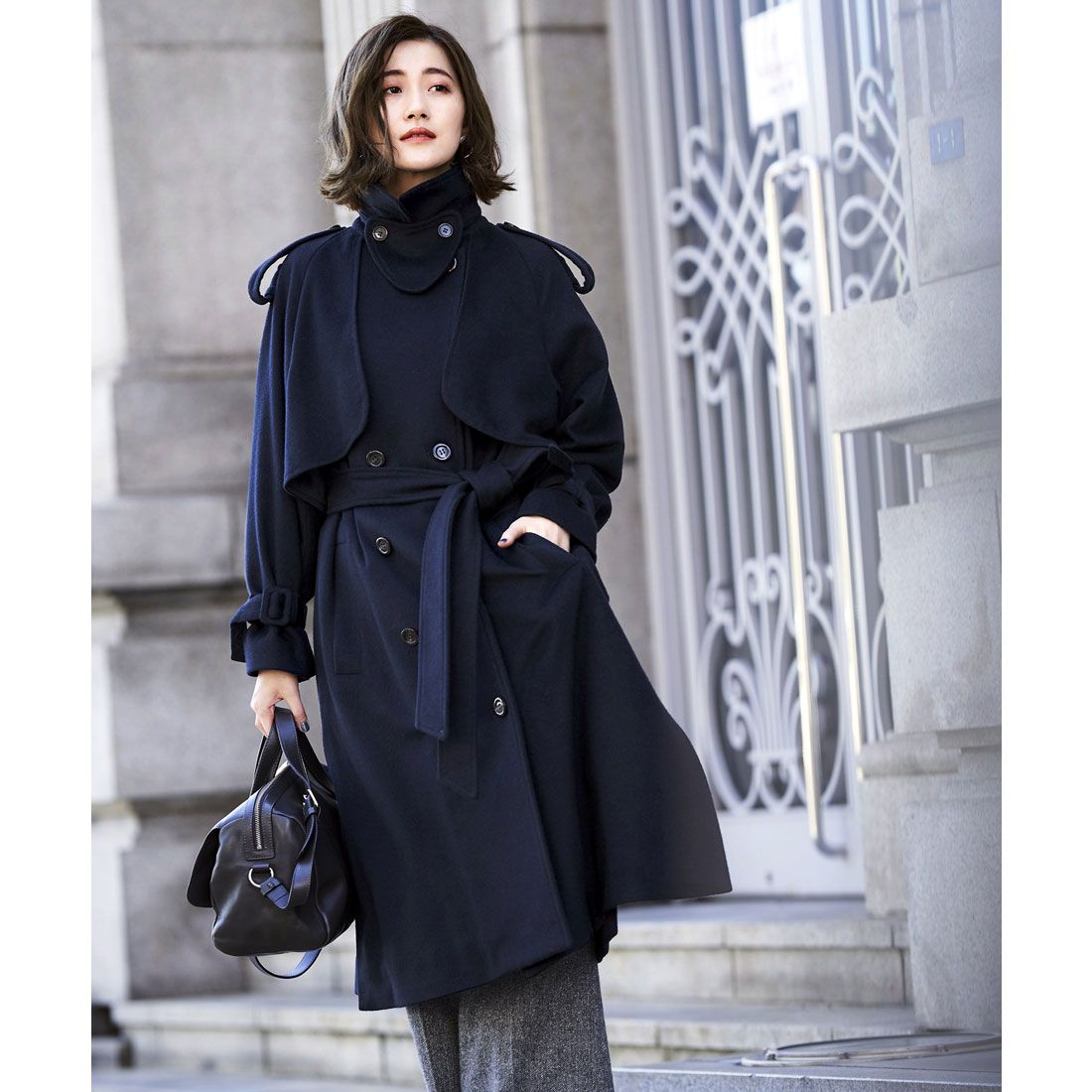 ルイルエブティック RUIRUE BOUTIQUE ロングルーズトレンチコート
