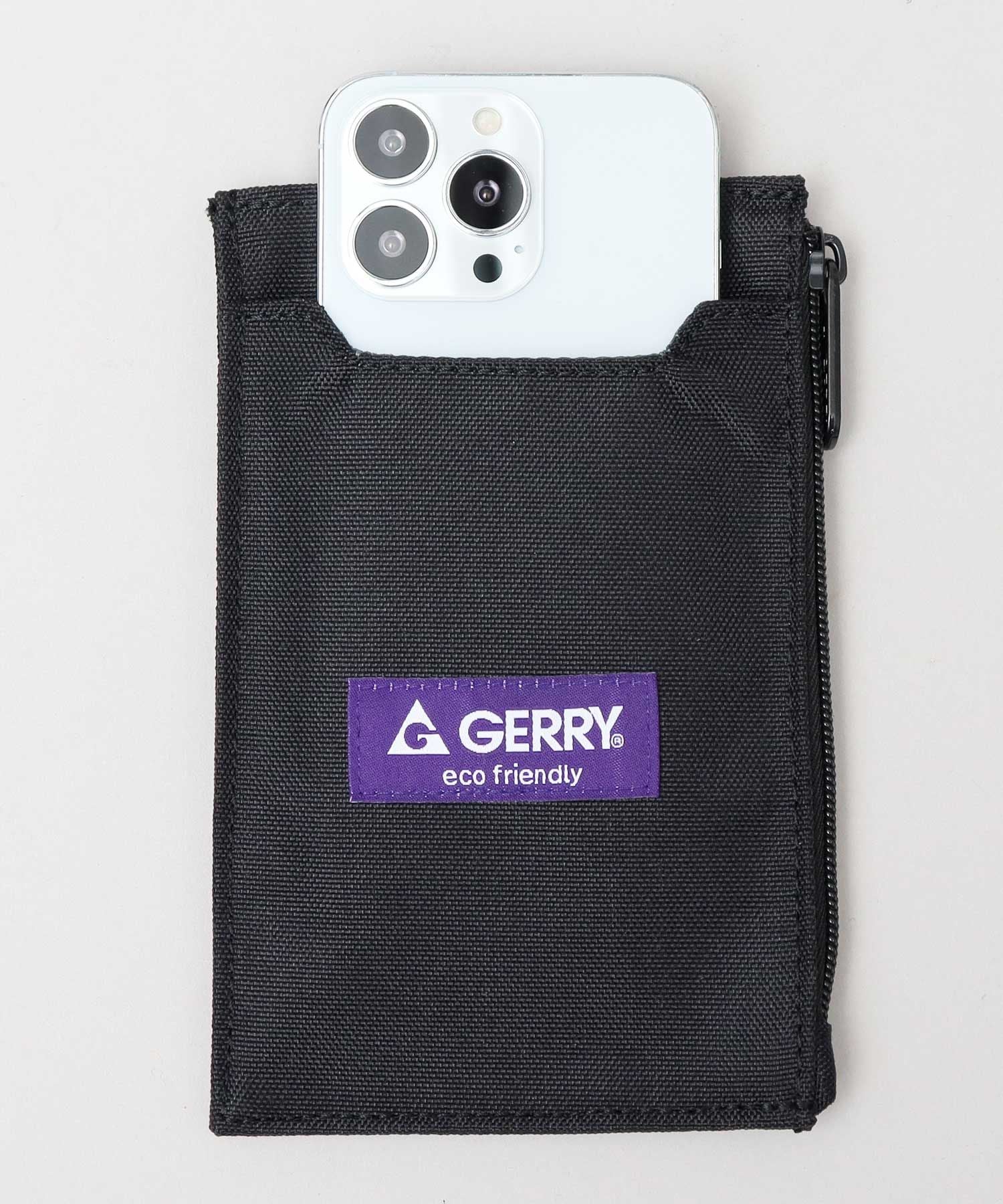 ジェリー GERRY 撥水加工 リサイクルポリエステル 3連ポーチ マルチショルダーバッグ スマホケース ネックポーチ