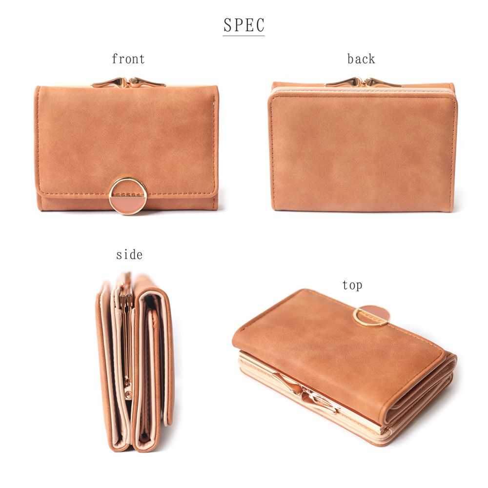 フロージュ florge 【大容量】ハーフラウンドモチーフのスクエアがま口財布