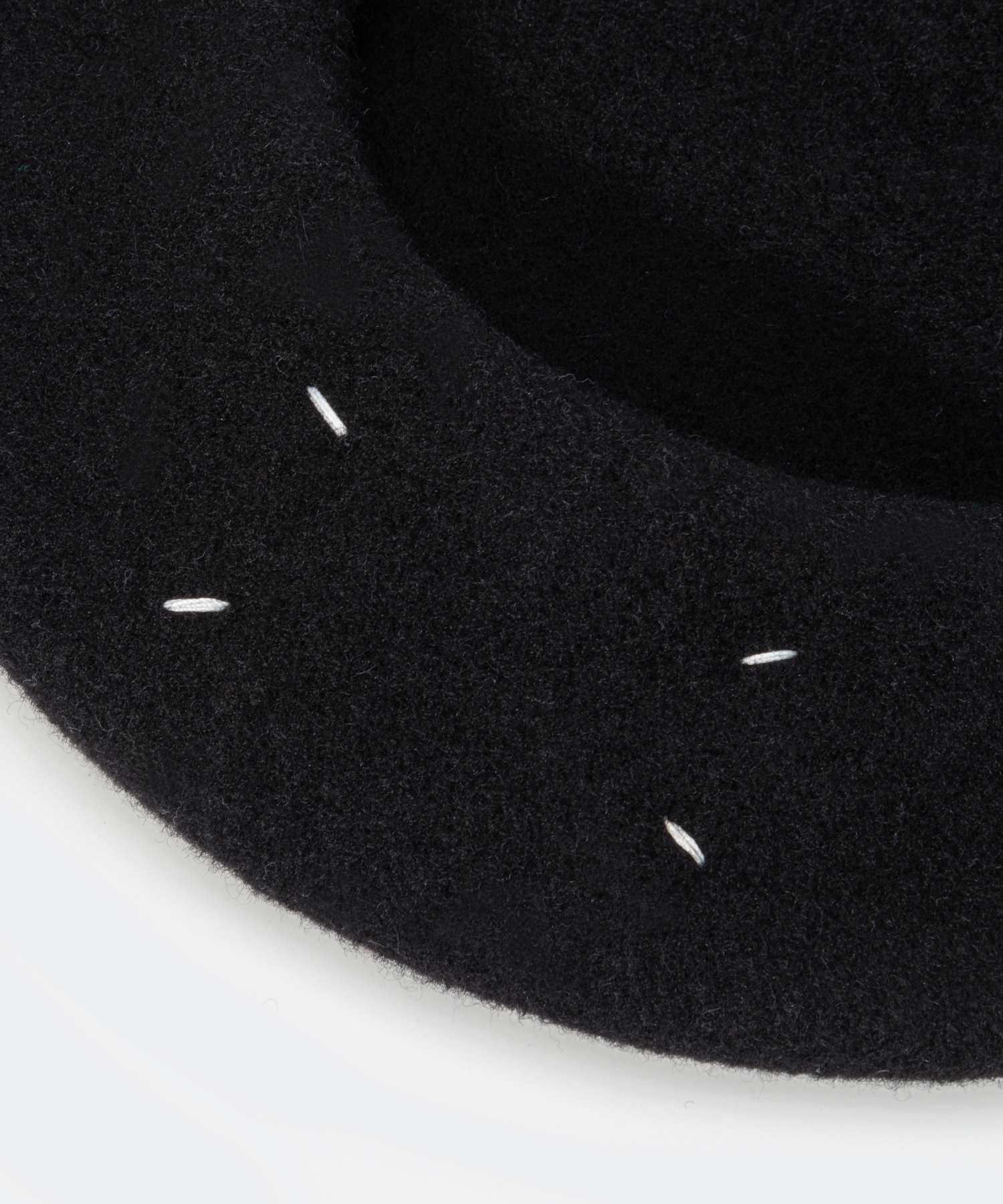 メゾン マルジェラ MAISON MARGIELA ヘビーウール ベレー SI0TC0001 S60384 ベレー帽 HEADWEAR レディース 帽子 フェルト （ブラック） ブラック