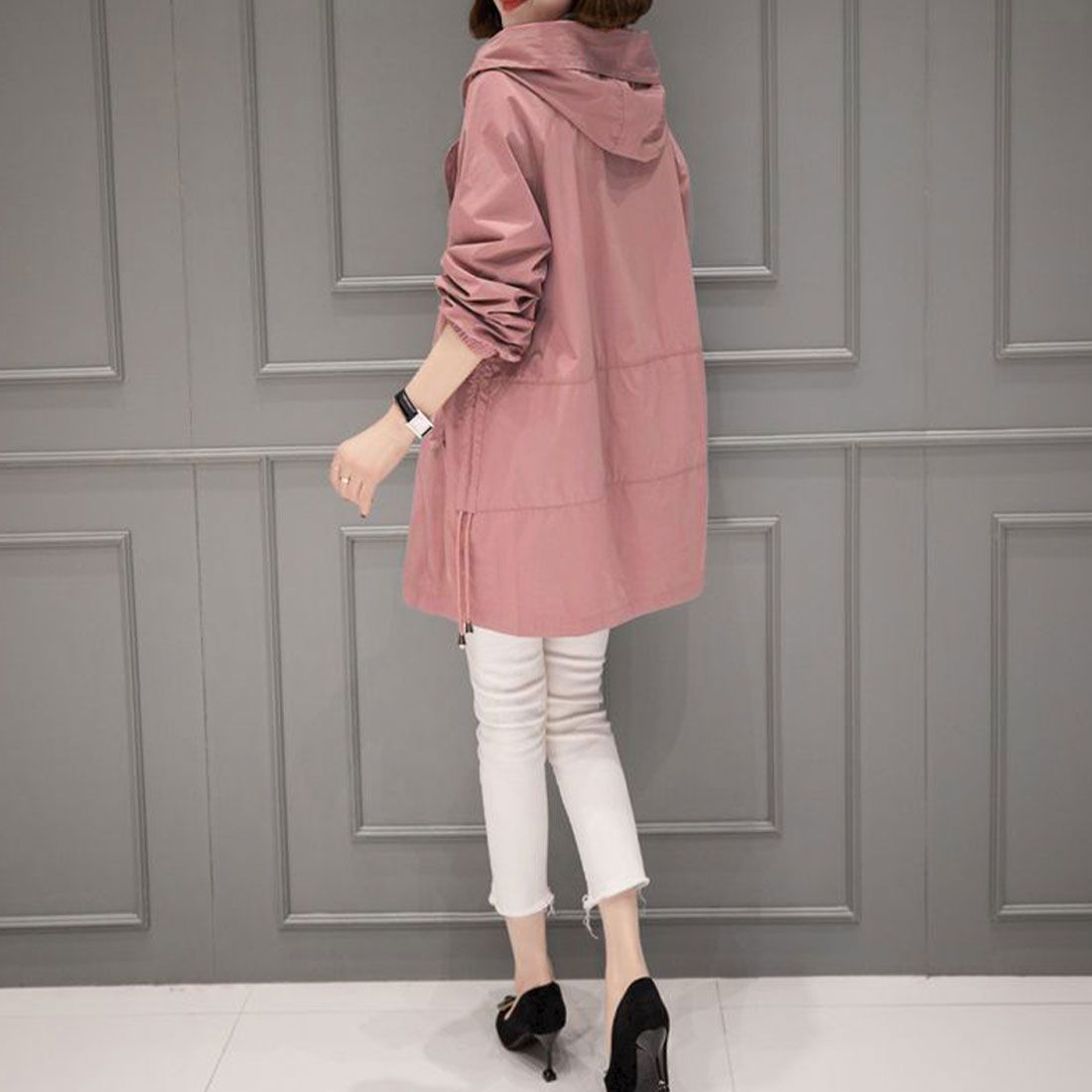 アミュレット Amulet マウンテンパーカー レディース アウター 春 秋 秋服 冬服 無地 フード 10代 20代 30代 体型カバー カジュアル ポケット 長袖