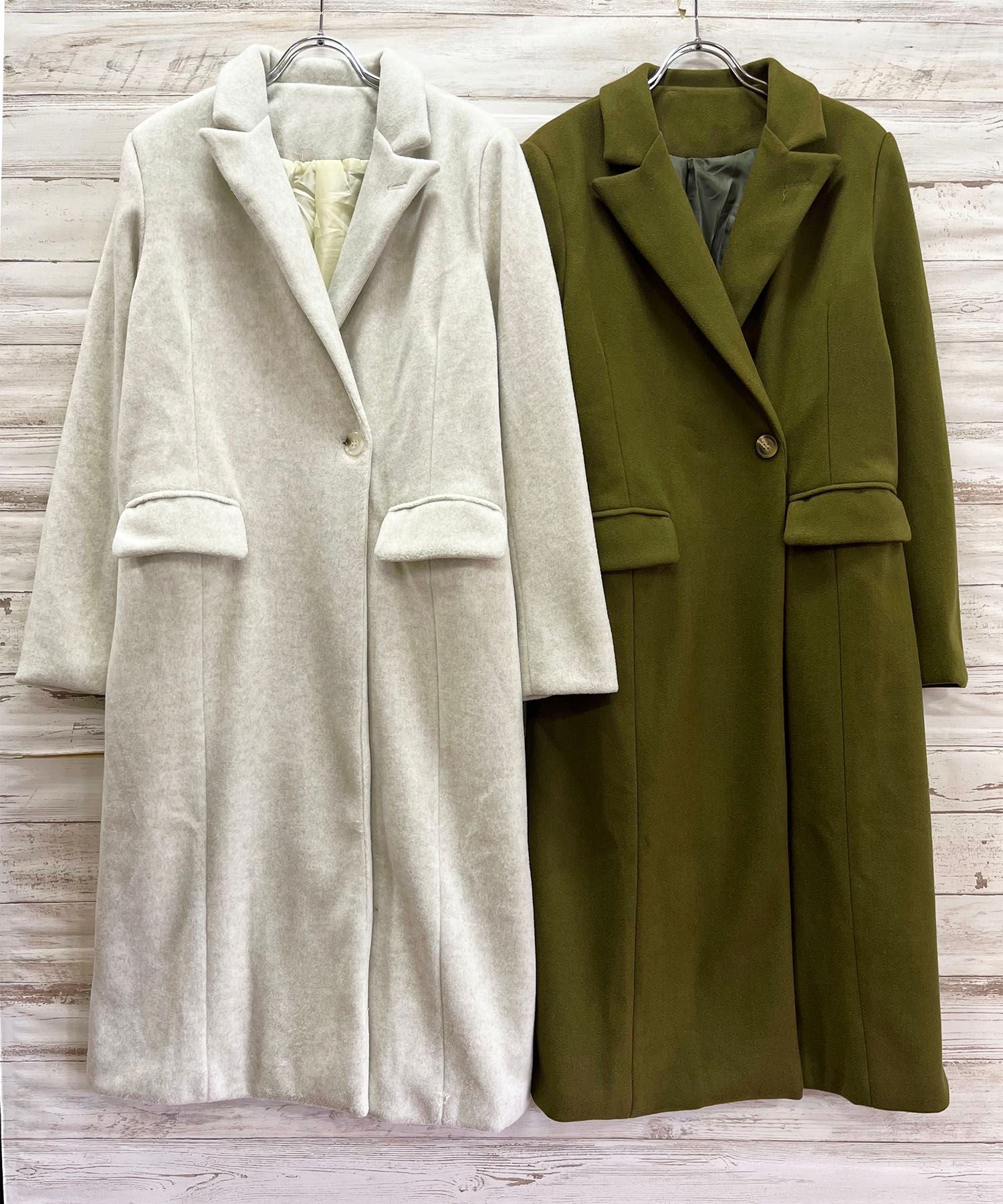 Jewelobe Peak lapel asymmetrical coat