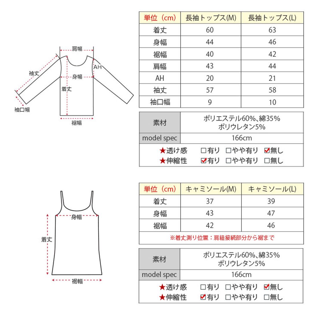 キラキラショップ KiraKiraShop アンサンブル《テレコメロウトップス＆キャミソールアンサンブル 全4色 2サイズ》 ［jka0004］