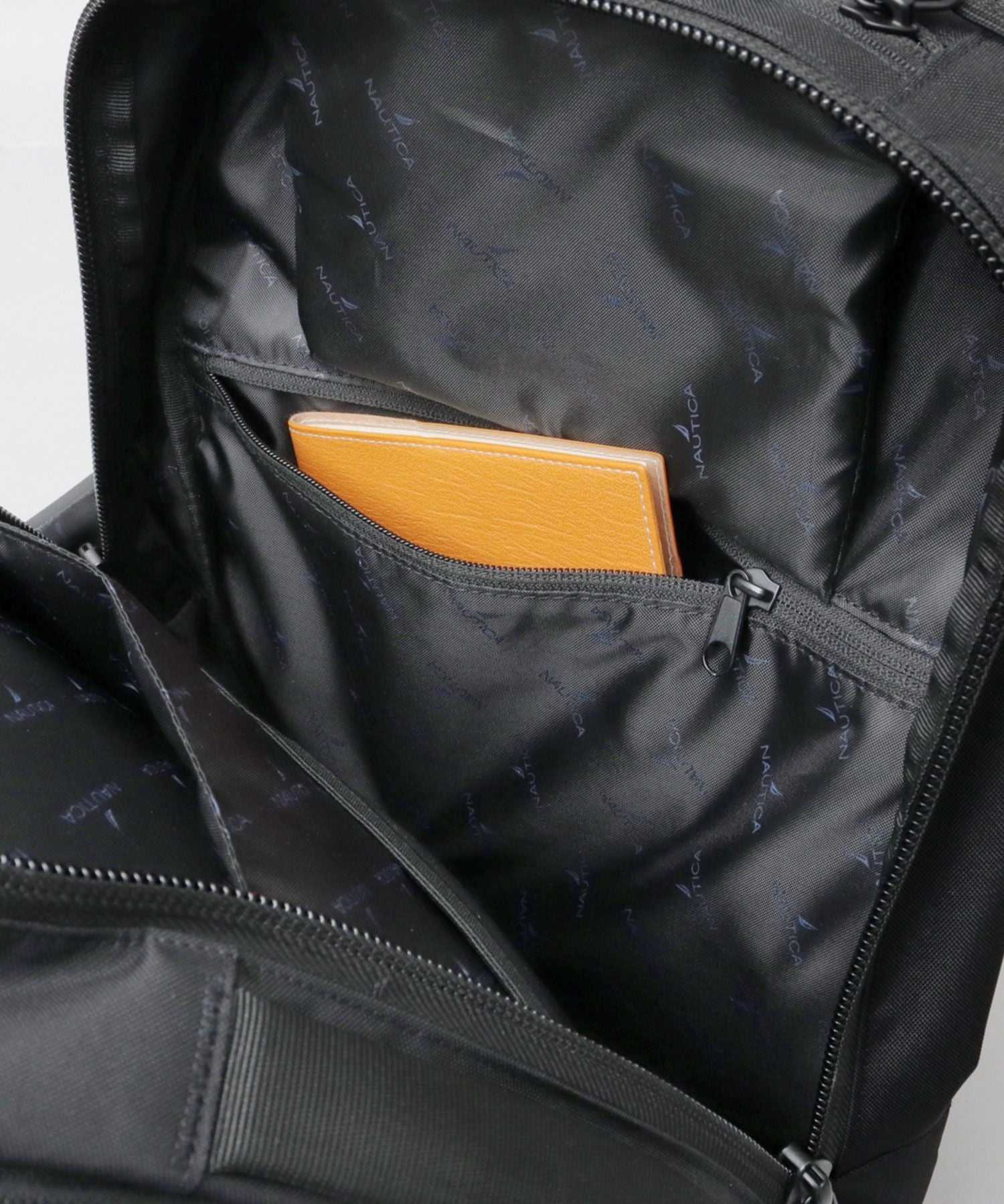 NAUTICA ブラック リュック NAUTICA Backpack Business Backpack Men's Black Simple Water-Repellent